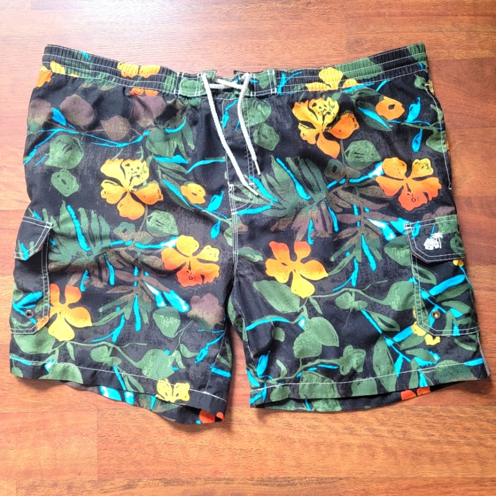 Caribbean Joe Swim Floral Board Trunks Size‎ XL